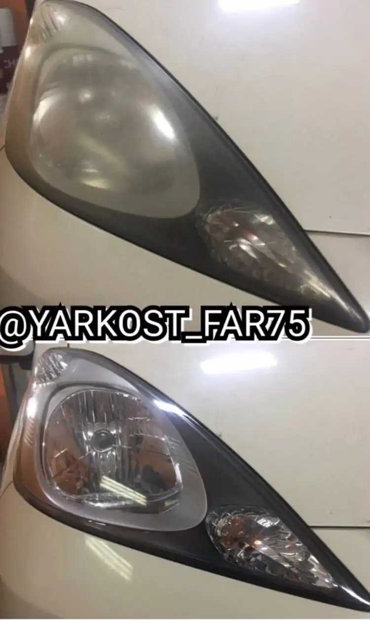 Химическое восстановление прозрачности фар