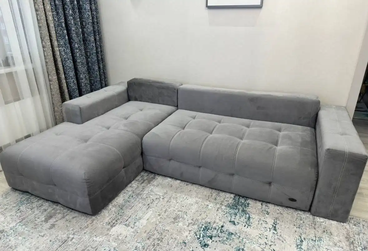 Продается угловой диван серого цвета с левым углом - Мебель (Барахолка) в Чита