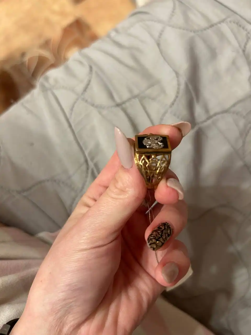 Серебряное кольцо с ониксом 925 пробы - Ювелирные изделия (Барахолка) в Нижний Новгород