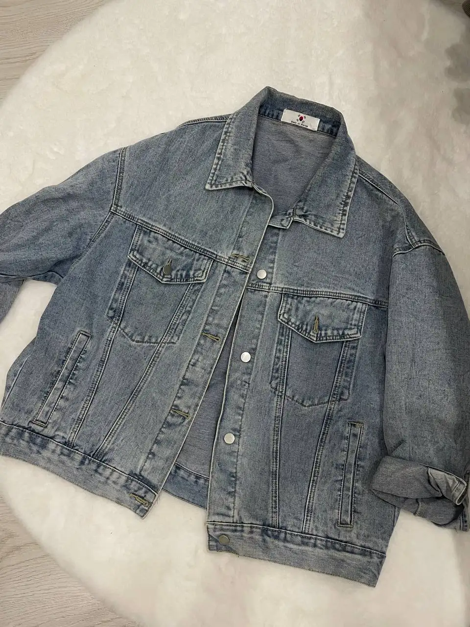 Куртка корейская джинсовая оверсайз - Верхняя одежда (Одежда) в Тюмень