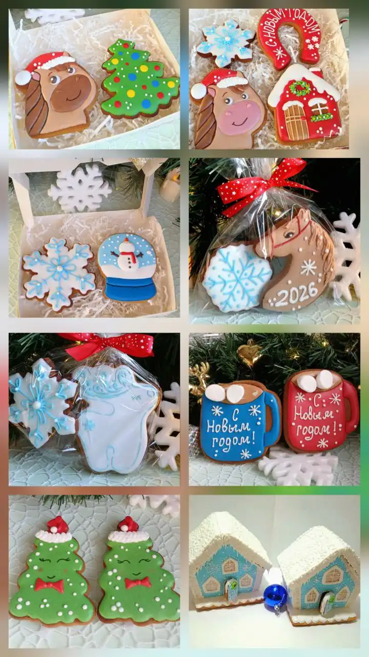Новогодние пряники и пряничные домики