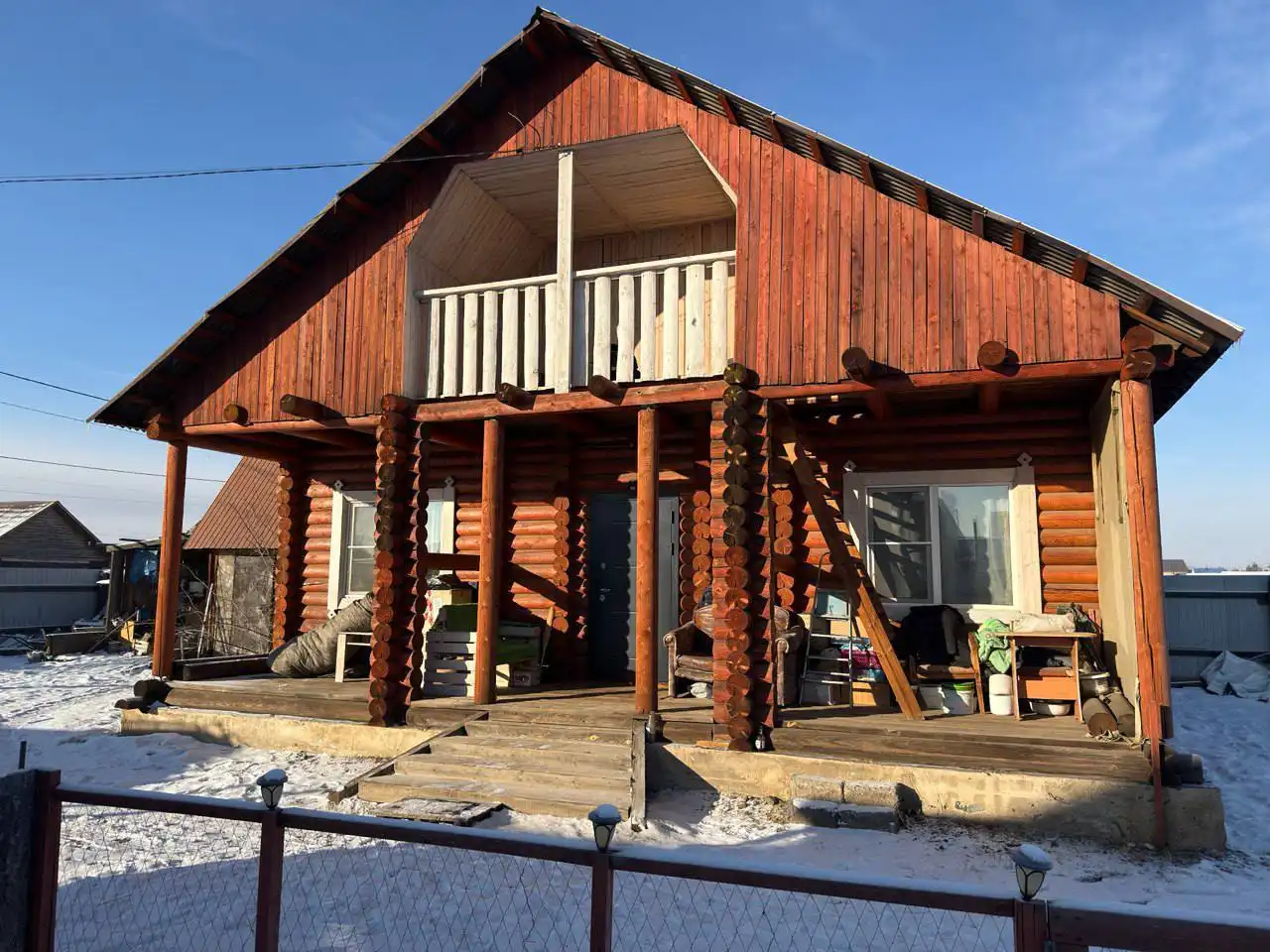 Продам дом из оцилиндрованного бревна в Добротном - Дома (Недвижимость) в Чита