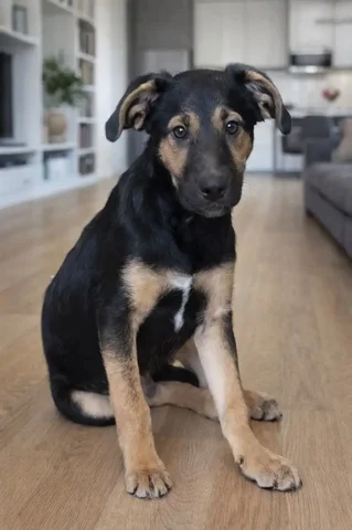 Щенок помесь ротвейлера и овчарки для семьи без детей - Животные в Чита