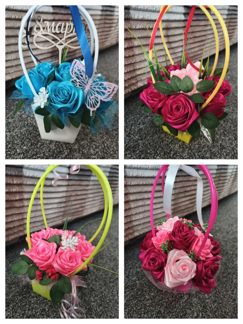Букеты из атласных лент к праздникам - Хобби и отдых в Чита
