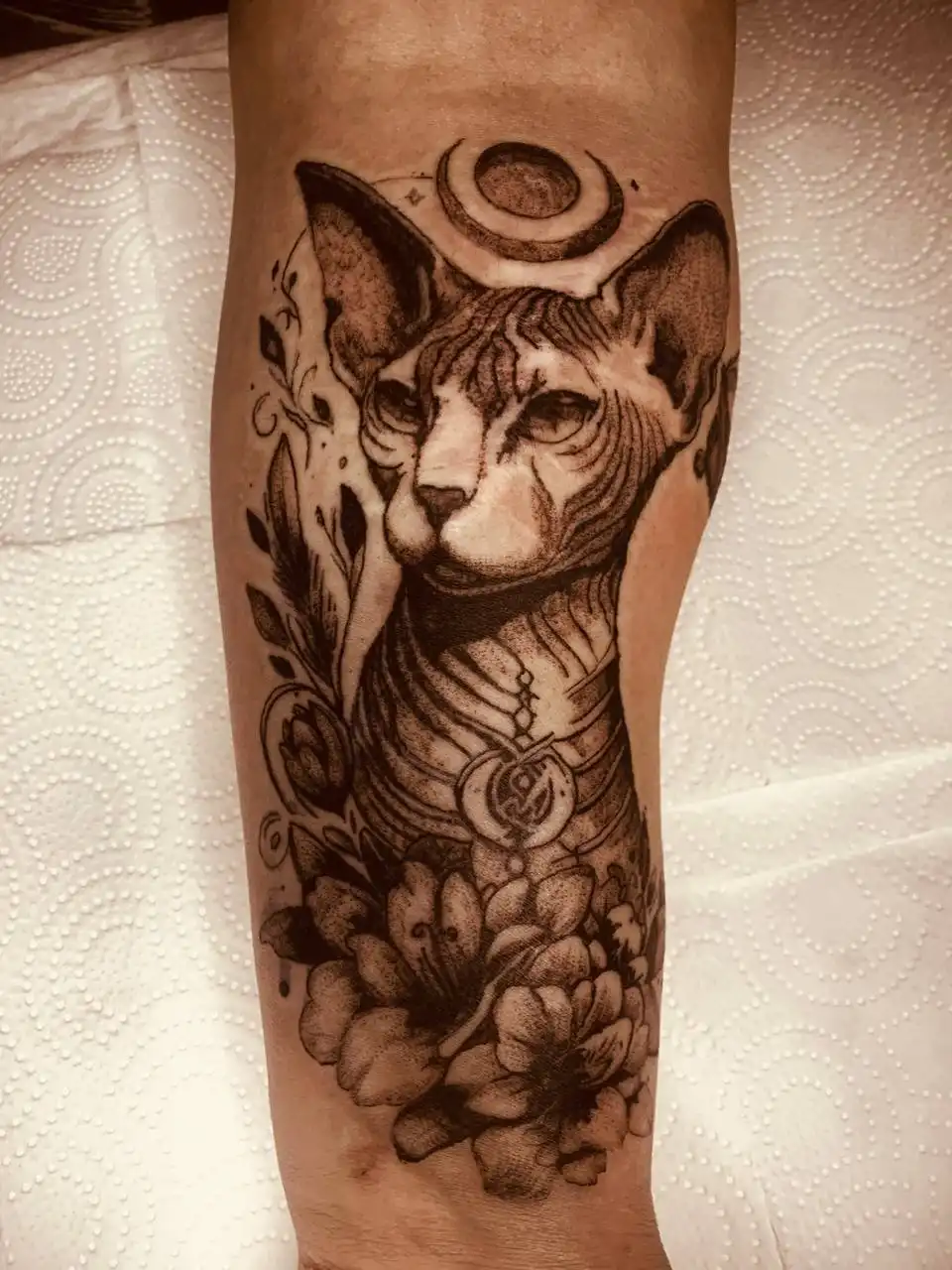 Татуировка на тему Сфинкса