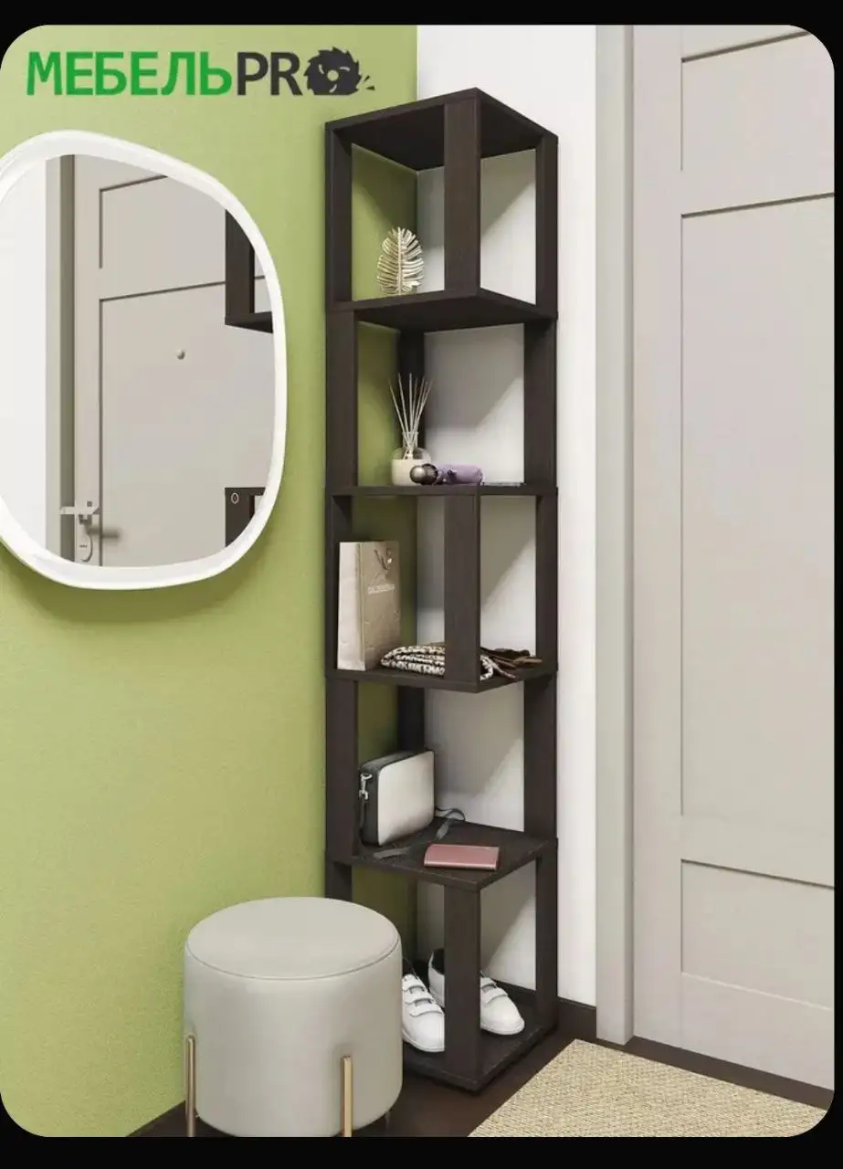 Деревянный стеллаж из ЛДСП коричневый (венге) - Мебель (Барахолка) в Ангарск