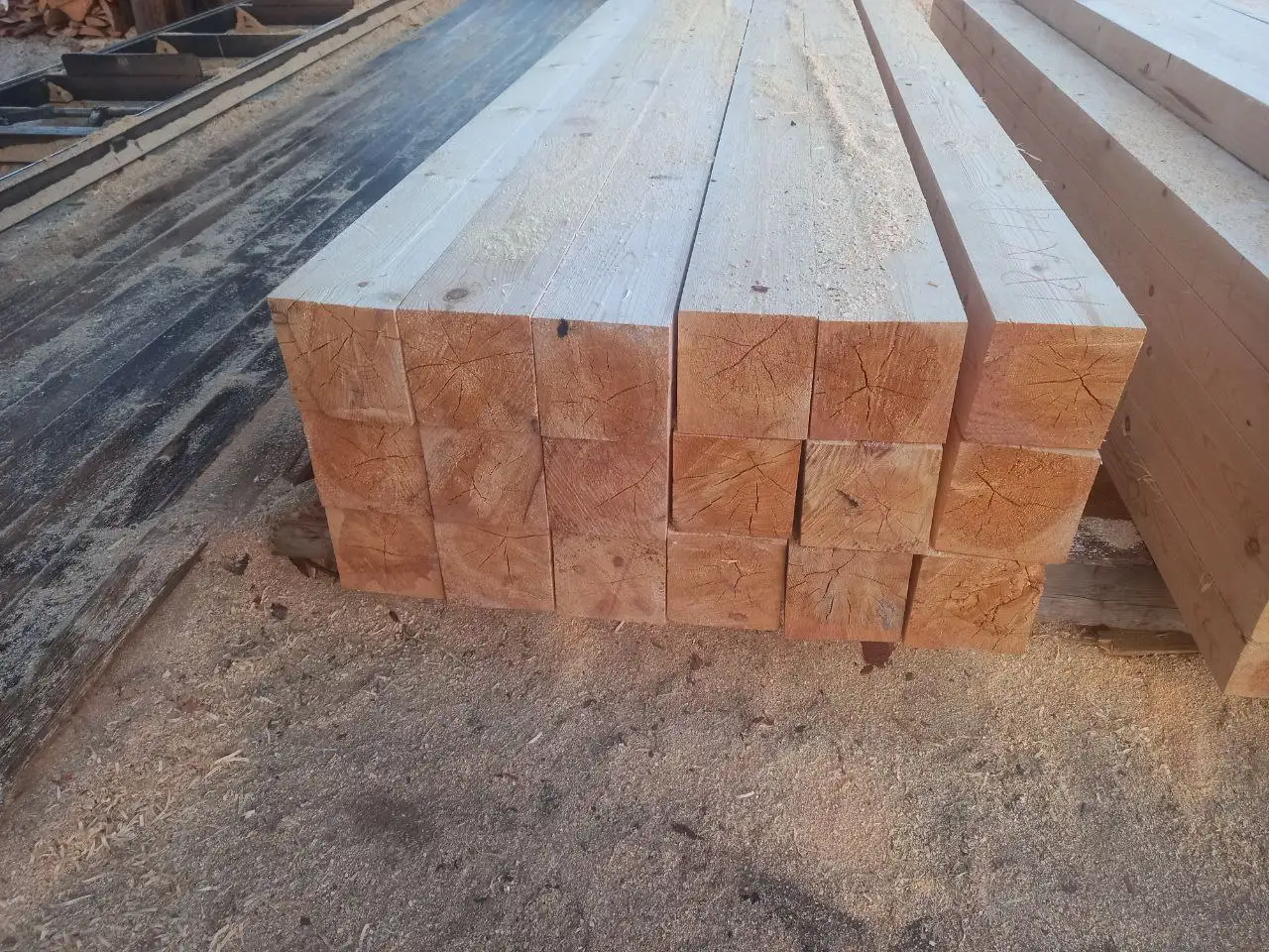 Пиломатериал из под дисковой пилы зимнего спила - Пиломатериалы (Барахолка) в Ангарск