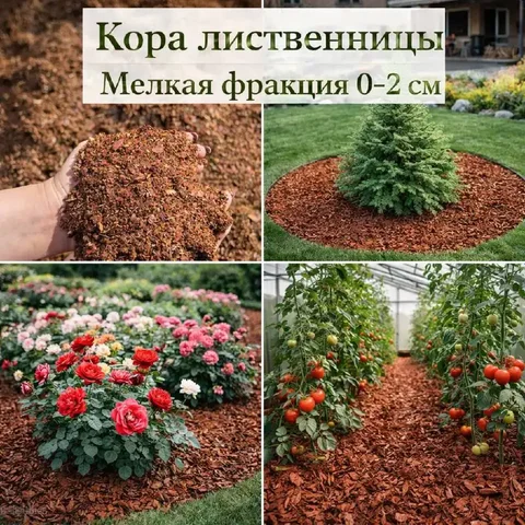 Кора лиственницы для мульчирования почвы - Садоводство/Растения в Ангарск
