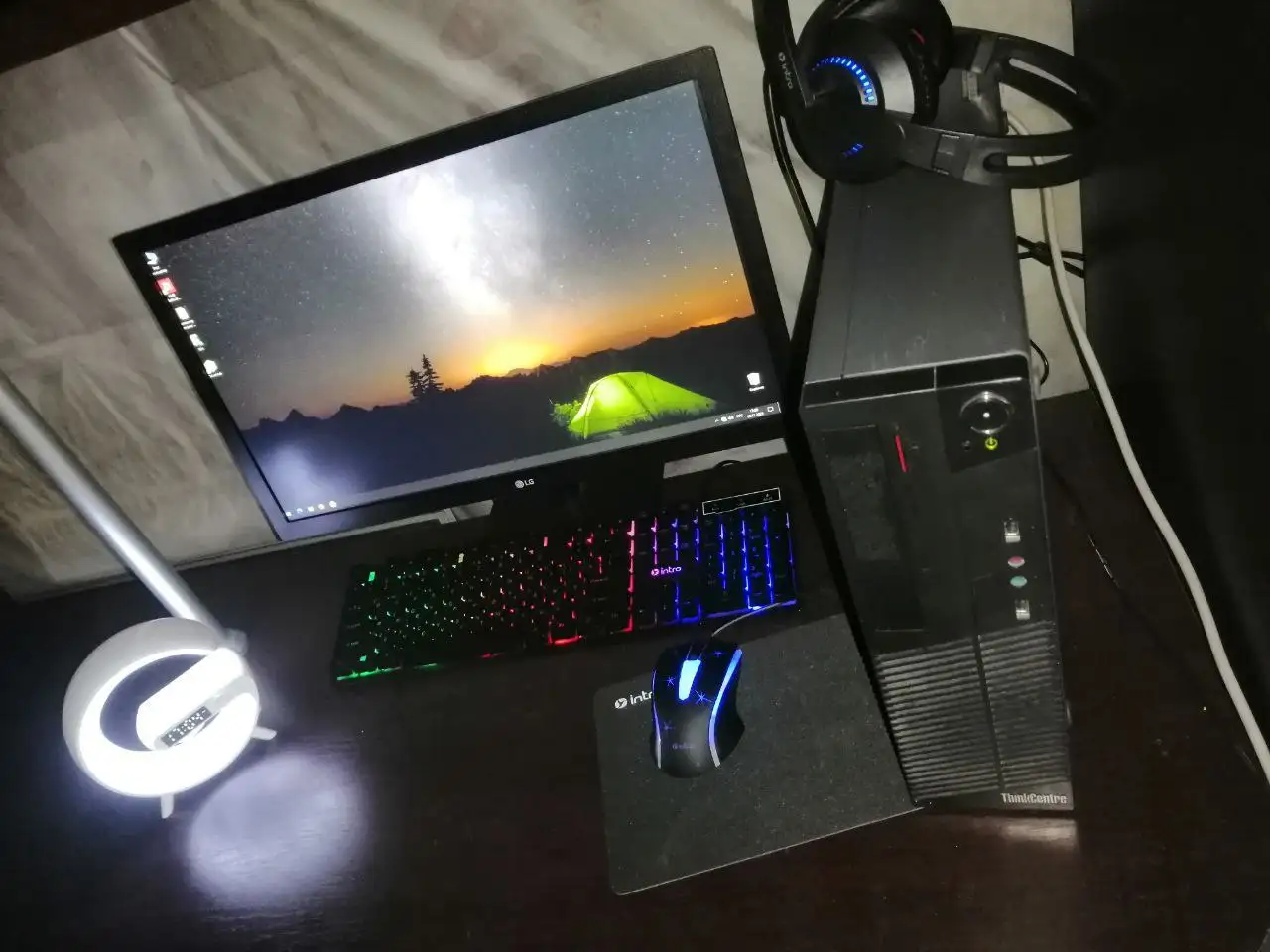 Компьютер Lenovo с монитором и комплектующими - Компьютеры и комплектующие (Электроника) в Ангарск