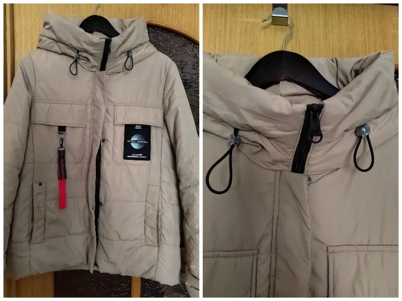 Куртка болоневая бежевая деми р-р 50-52 - Верхняя одежда (Одежда) в Ангарск