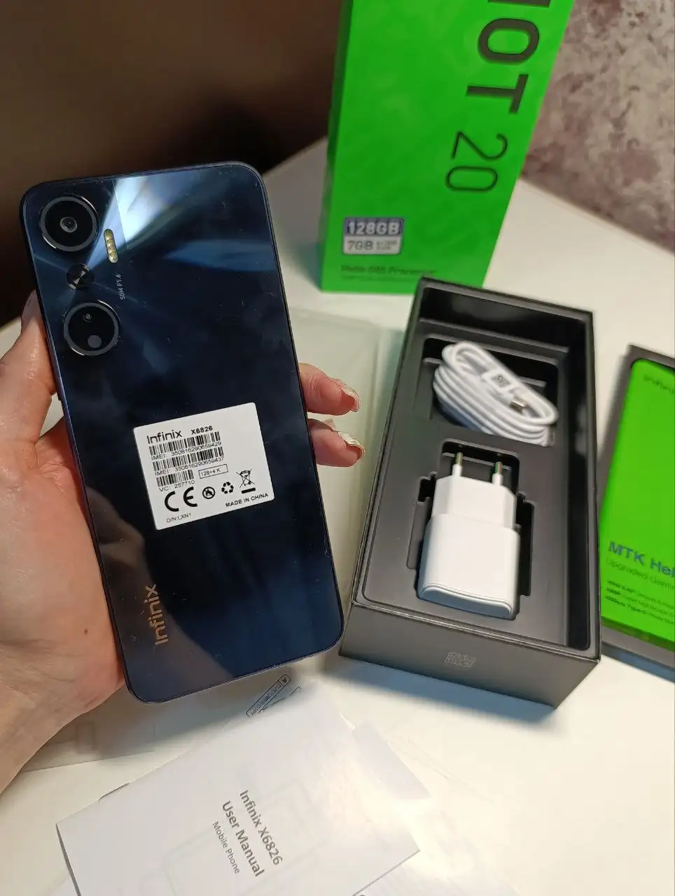 Продажа нового смартфона Infinix Hot 20 в синем цвете - Телефоны (Электроника) в Ангарск