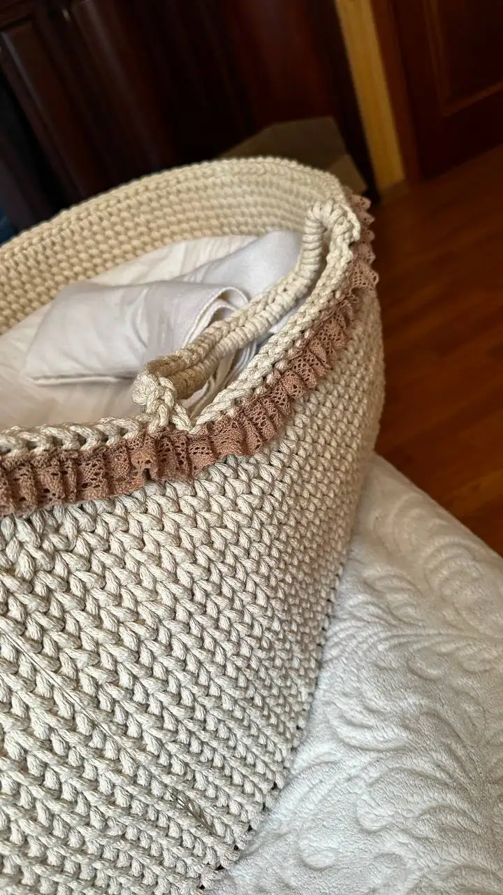 Вязаная люлька-кокон на заказ - Люльки и коконы (Товары для детей) в Саратов