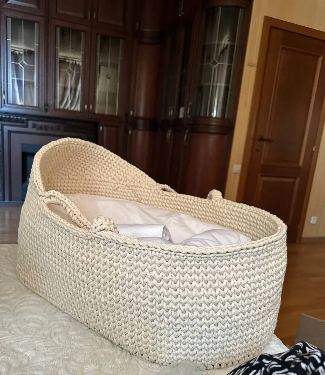 Вязаная люлька-кокон на заказ - Люльки и коконы (Товары для детей) в Саратов