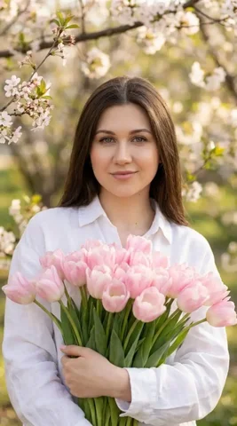 Создание весеннего портрета по фотографии - Фотоуслуги в Саратов