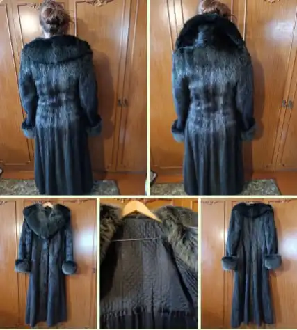 Королевская шуба из нутрии с песцовым воротником и манжетами - Верхняя одежда (Одежда) в Белгород