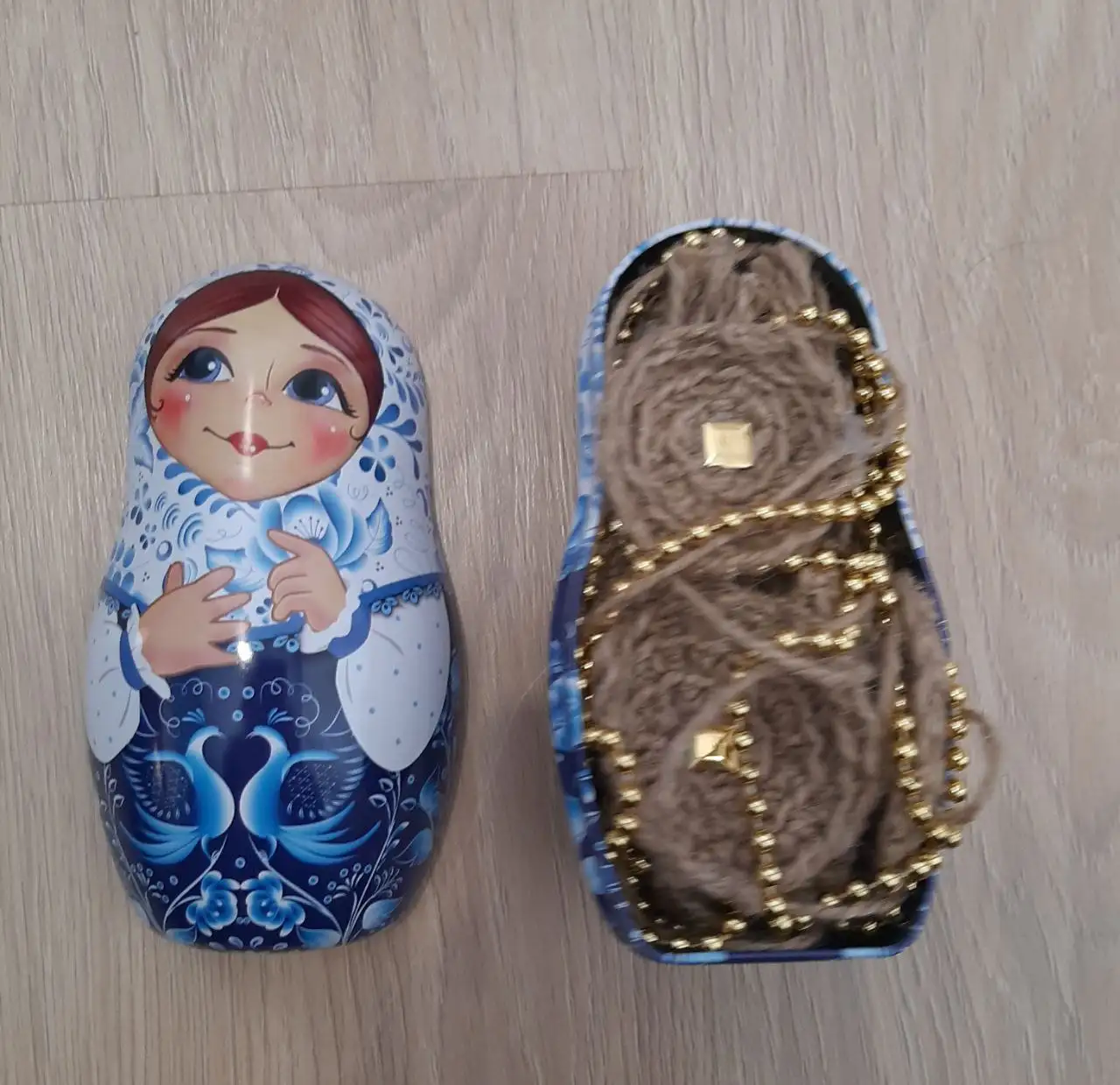 Декоративная гирлянда из джута в шкатулке матрёшке - Хобби и отдых в Белгород