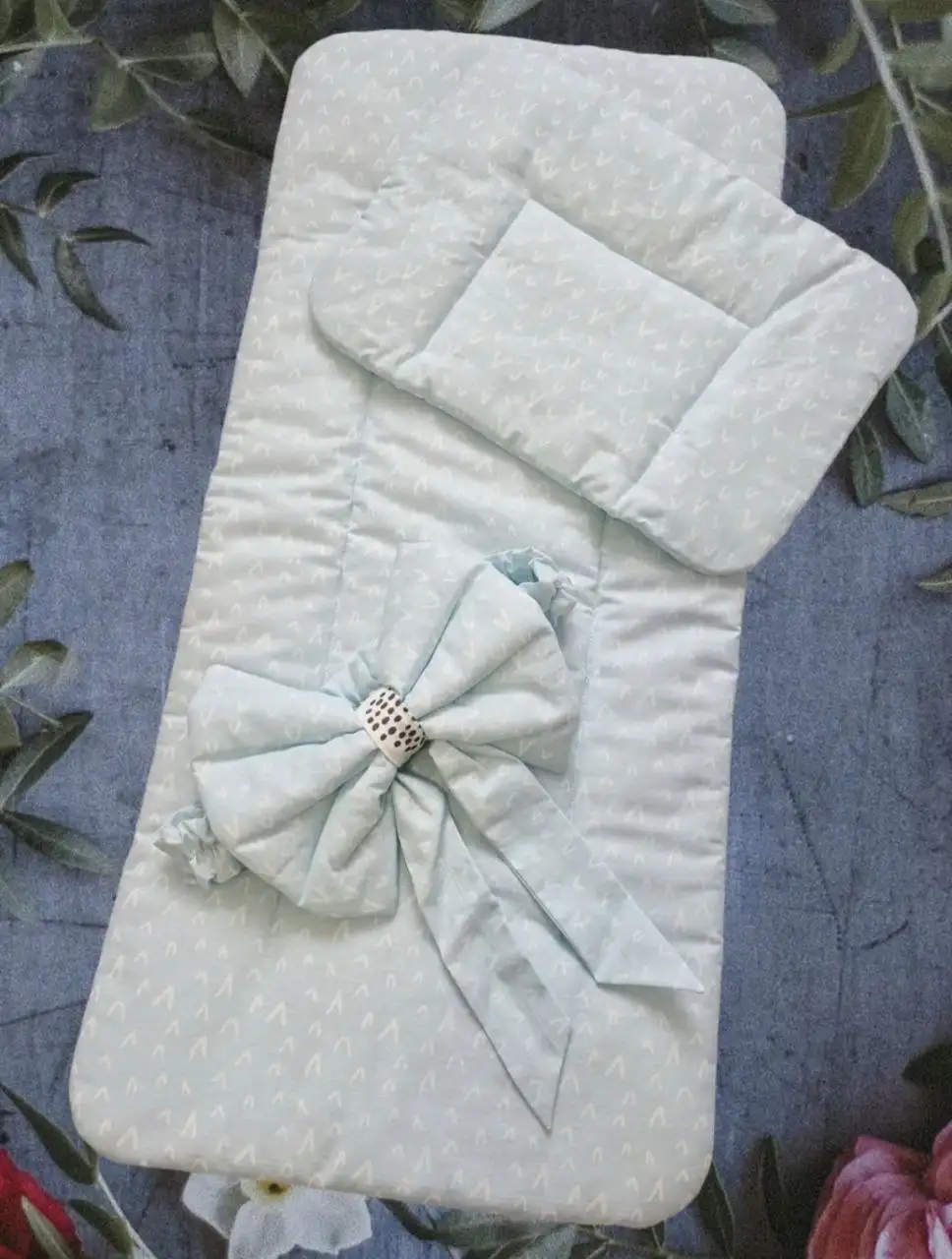 Комплект в коляску из натурального хлопка ручной работы - Одежда и аксессуары для новорожденных (Товары для детей) в Белгород