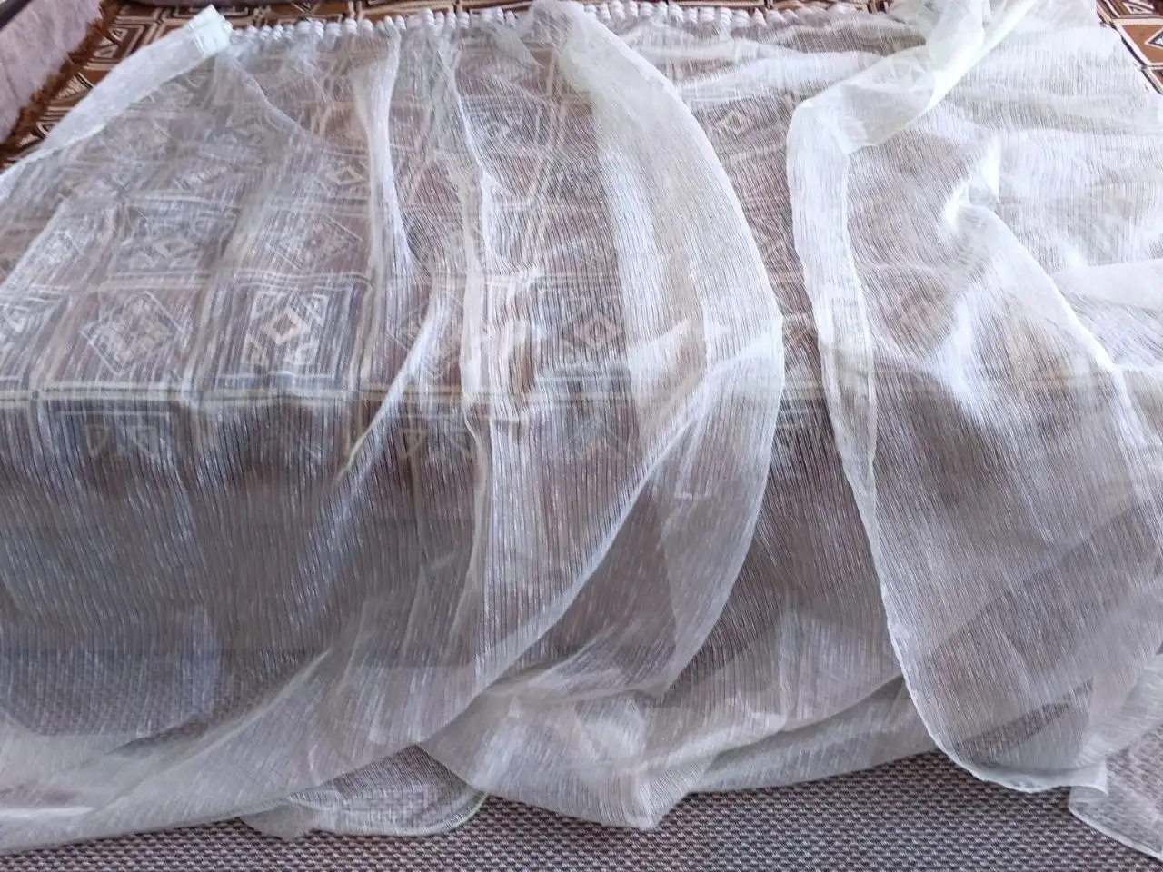 Тюль нежно-зеленый 220x300 - Текстиль (Барахолка) в Белгород