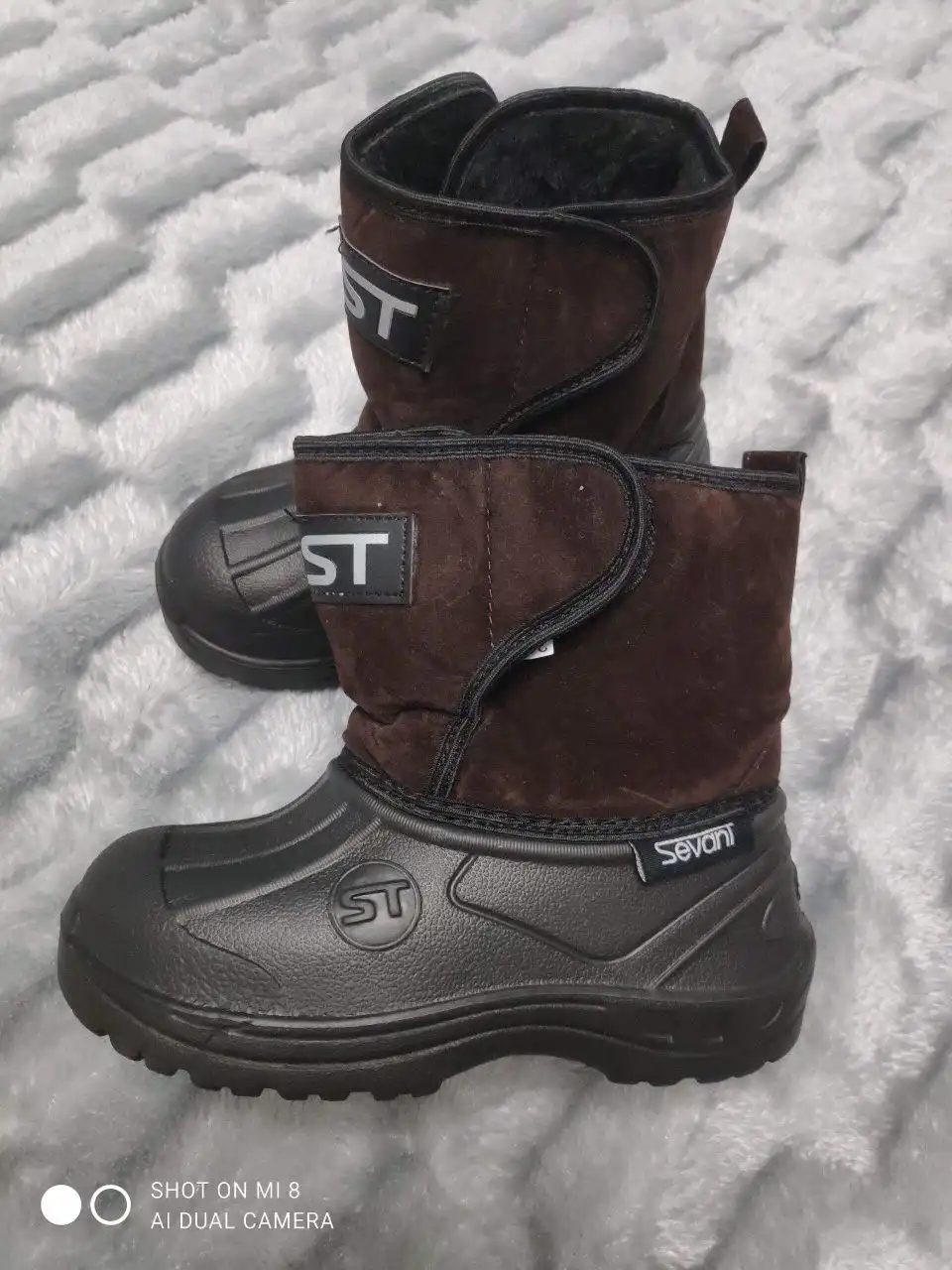 Детские комбинированные сапоги (сноубутсы) с подкладкой из искусственного меха - Обувь (Товары для детей) в Пенза