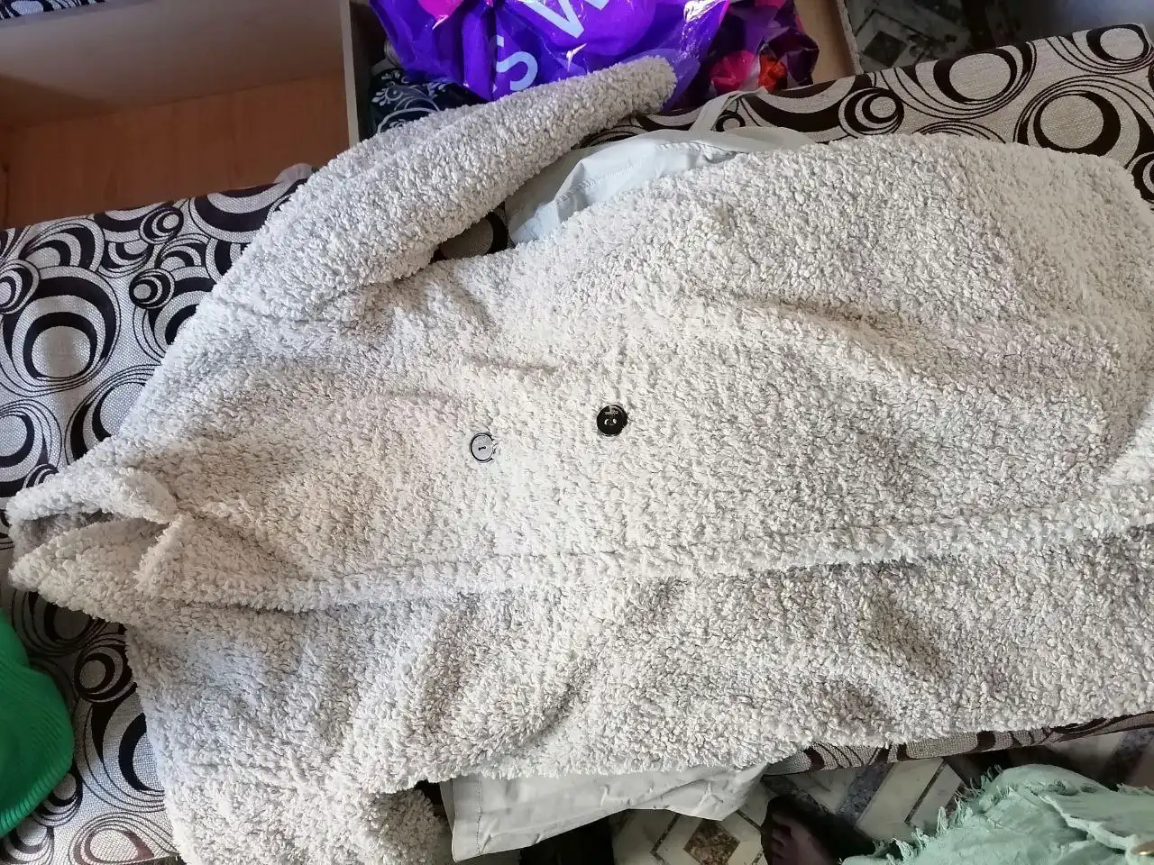 Теплое пальто размер 56