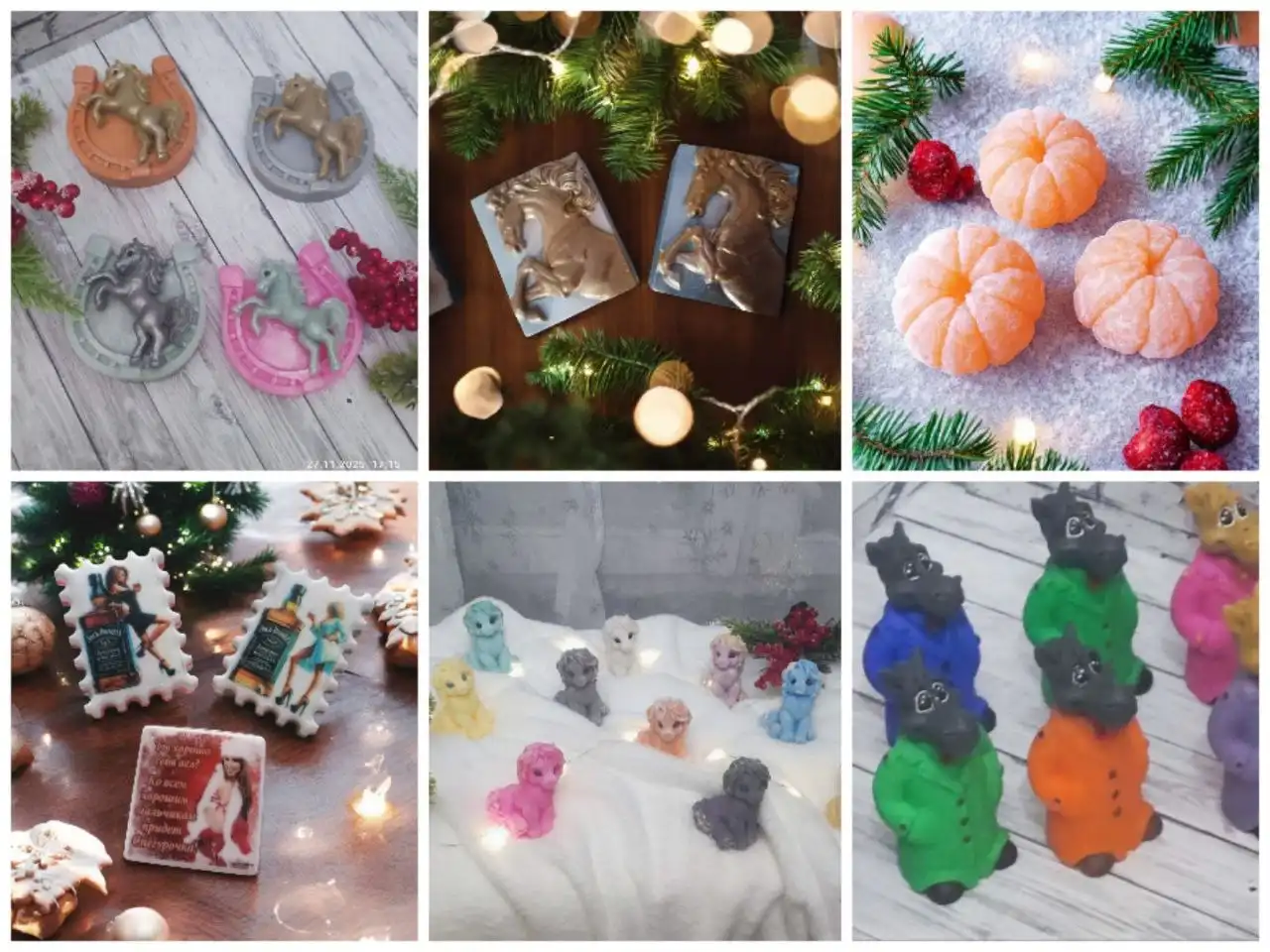 Новогоднее мыло ручной работы