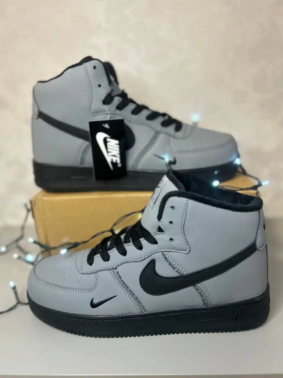 Продажа новых кроссовок Nike Air Force с шерстью внутри