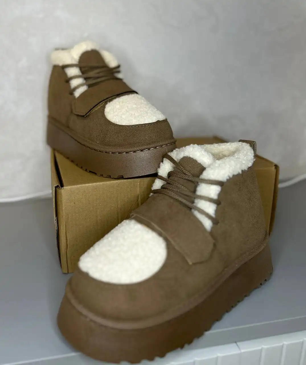 Женские угги натуральная замша и шерсть - Обувь (Одежда) в Сургут