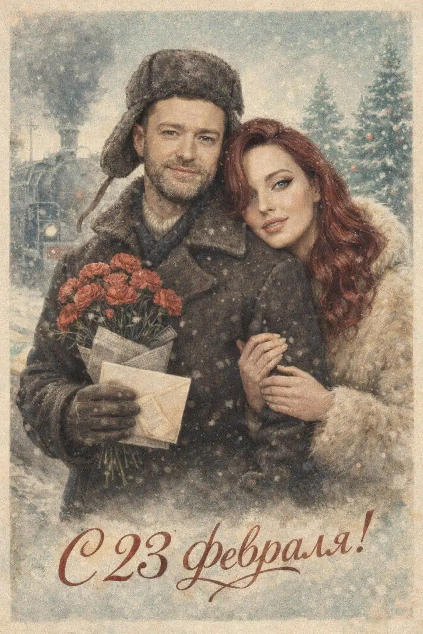 Создание винтажных открыток к 23 февраля - Фотообработка/Дизайн (Услуги) в Сургут