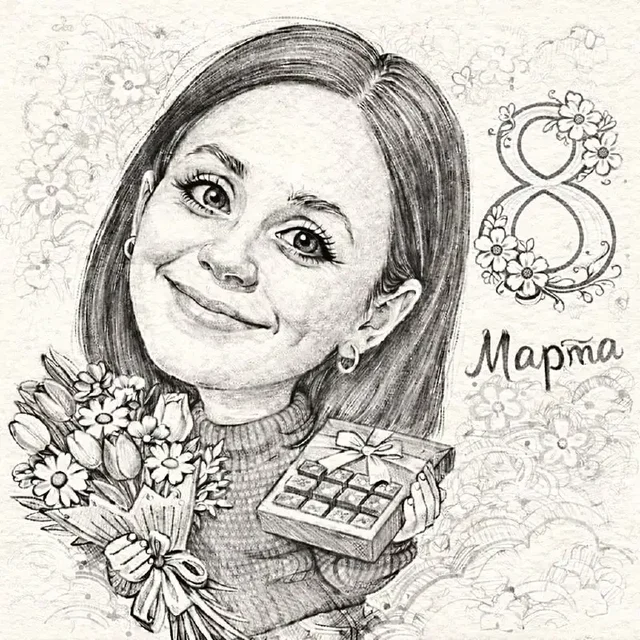 Рисунки в честь 8 марта - Роликовые коньки в Сургут