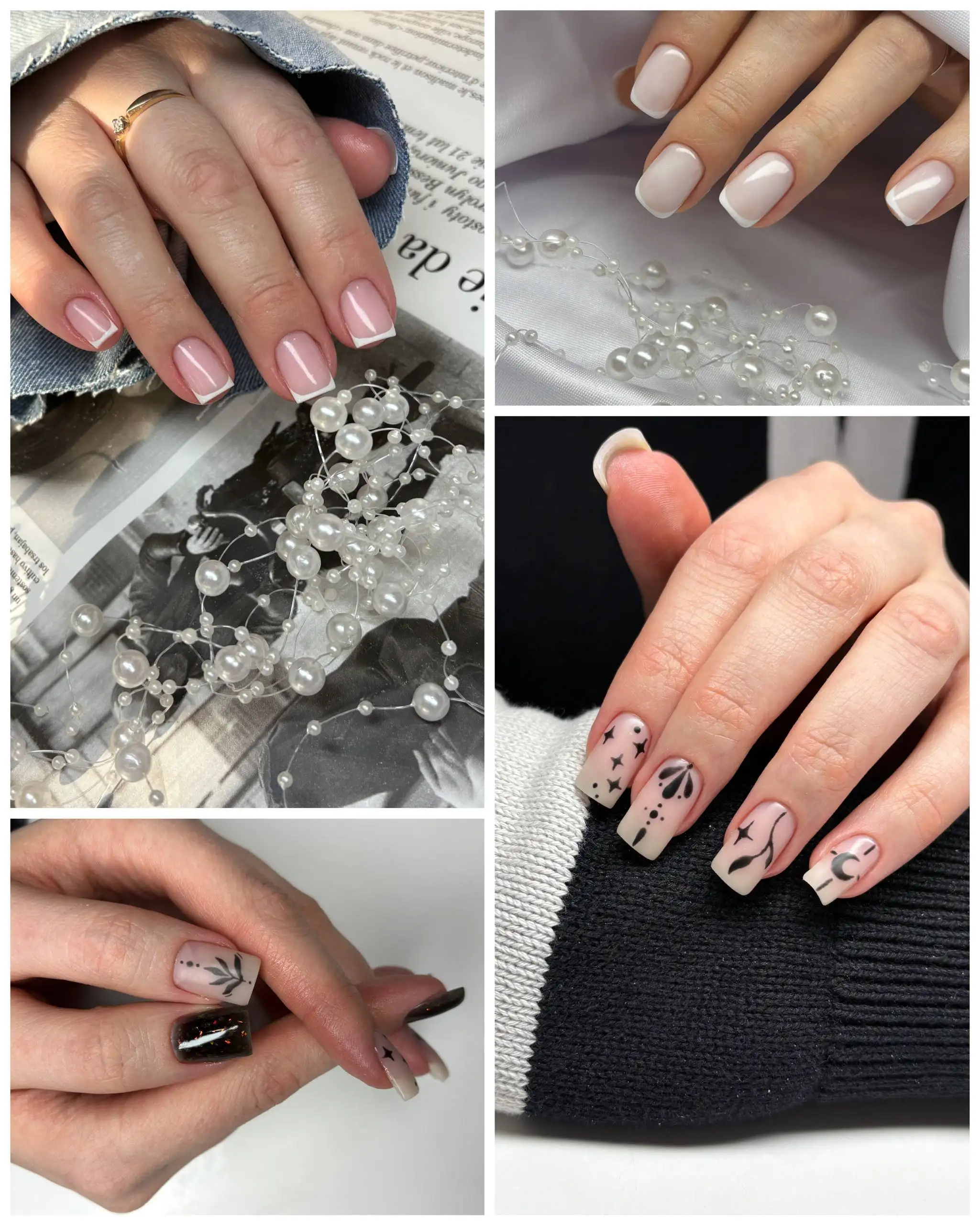 Маникюр с френчем и ручной росписью в Сургуте - Маникюр (Услуги) в Сургут