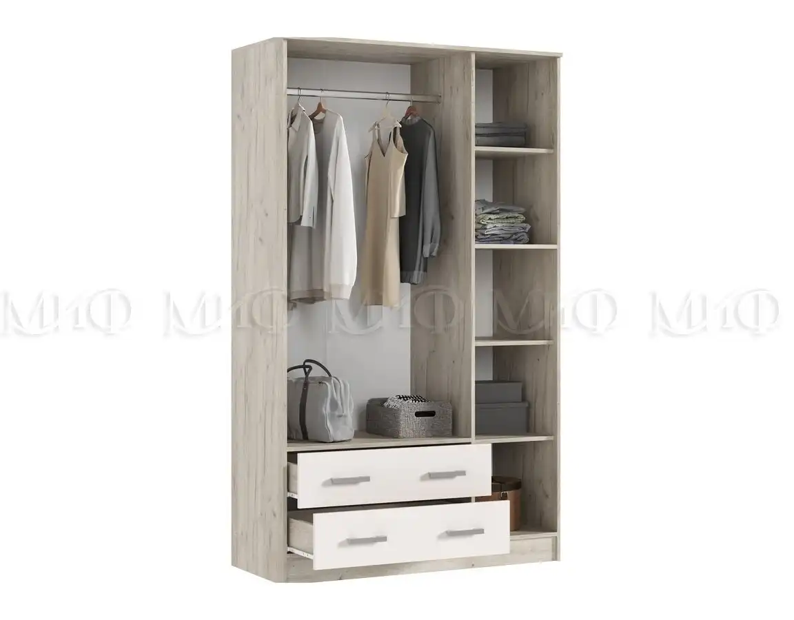 Шкаф 3-х створчатый Дуб крафт серый/Кашемир - Мебель (Для дома и дачи) в Ульяновск