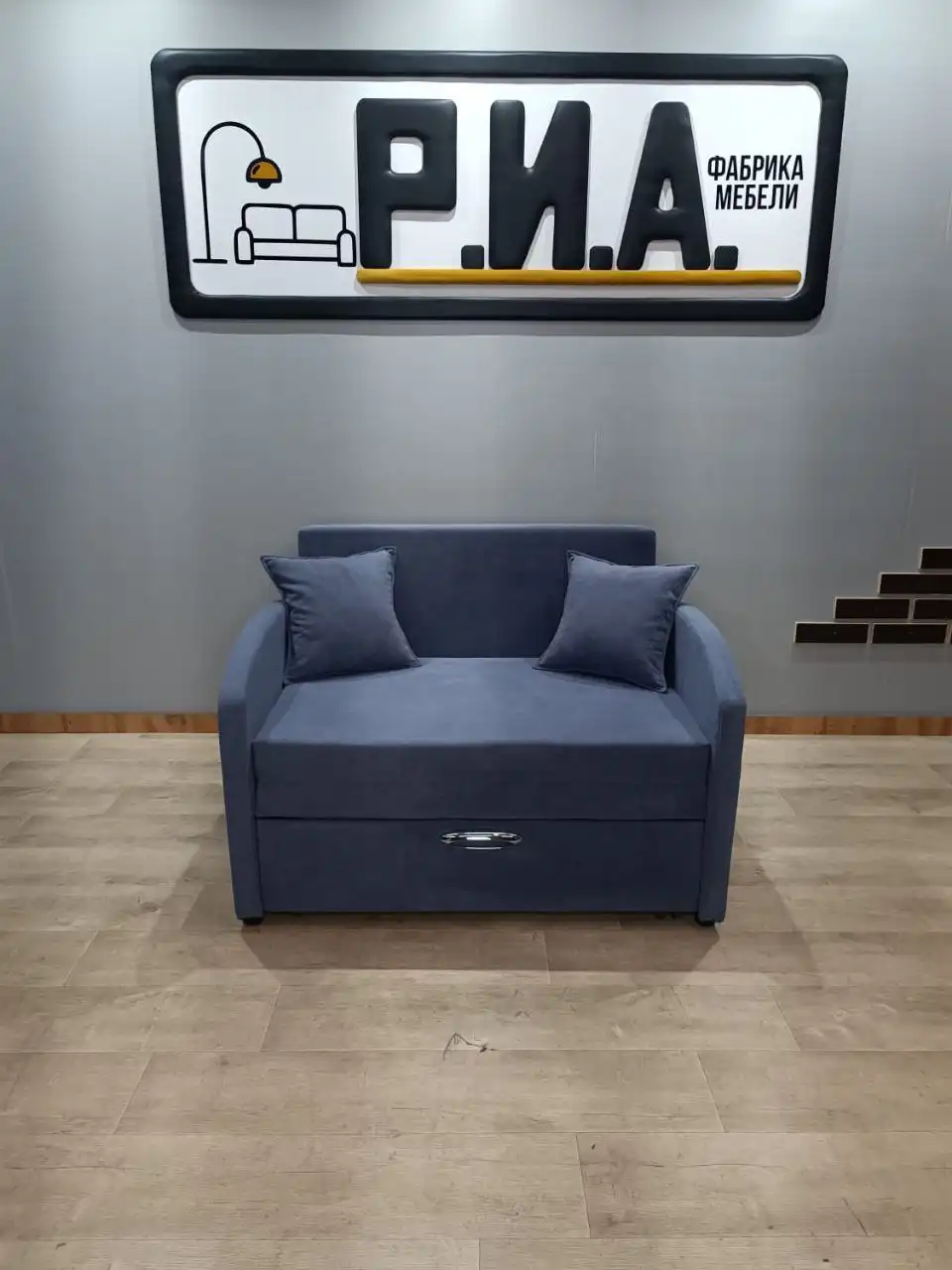 Мини диван 1000/800 синий и зеленый - Мебель (Барахолка) в Ульяновск
