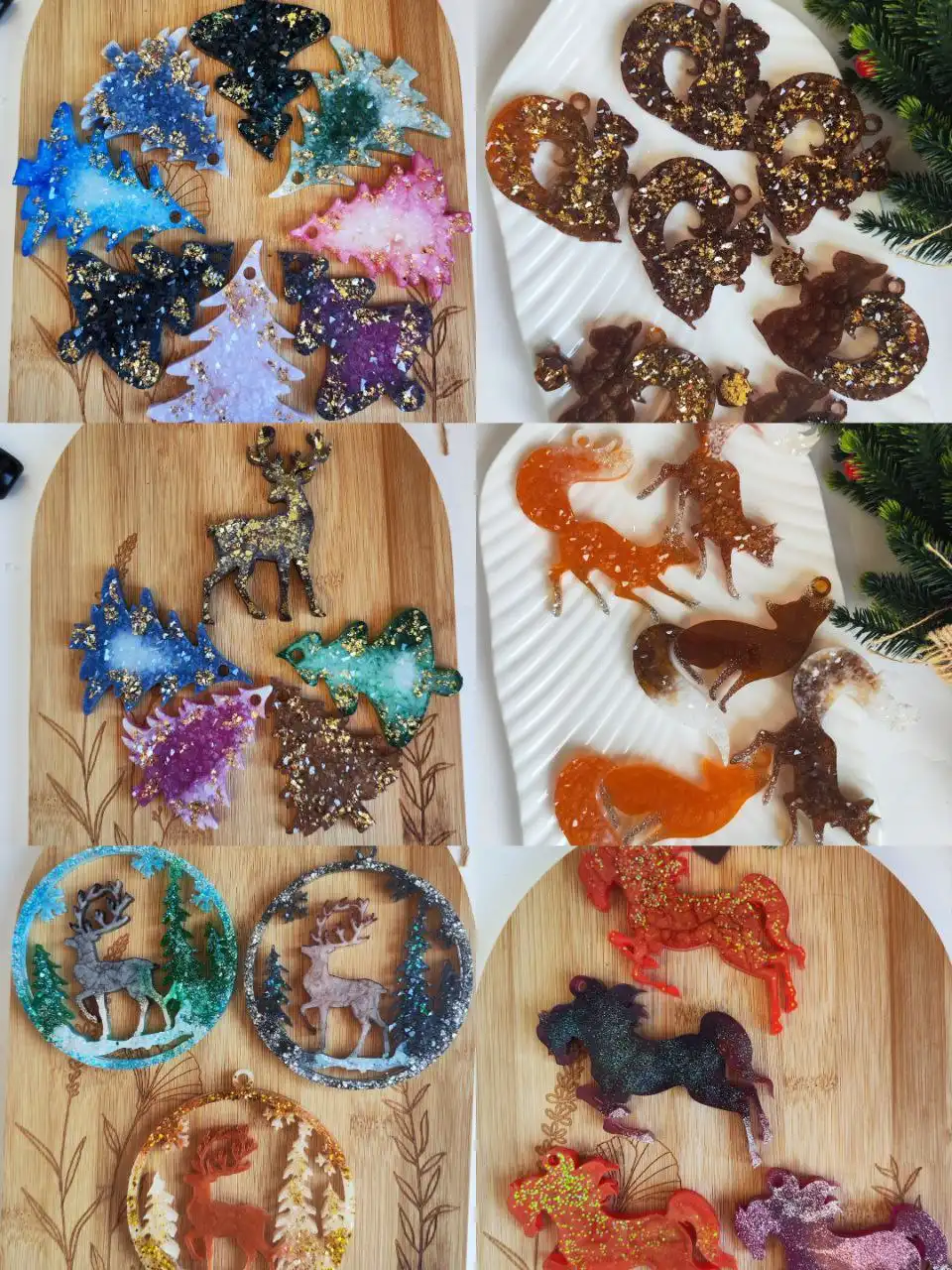 Ёлочные игрушки из эпоксидной смолы