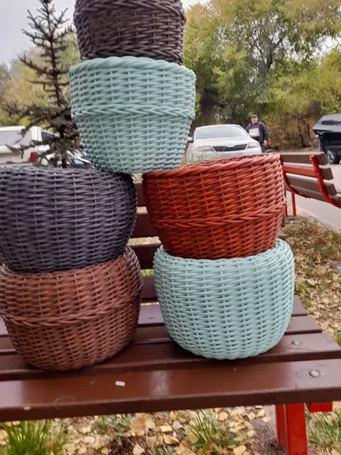 Кашпо из искусственного ротанга для цветочных горшков - Для дома и дачи в Самара