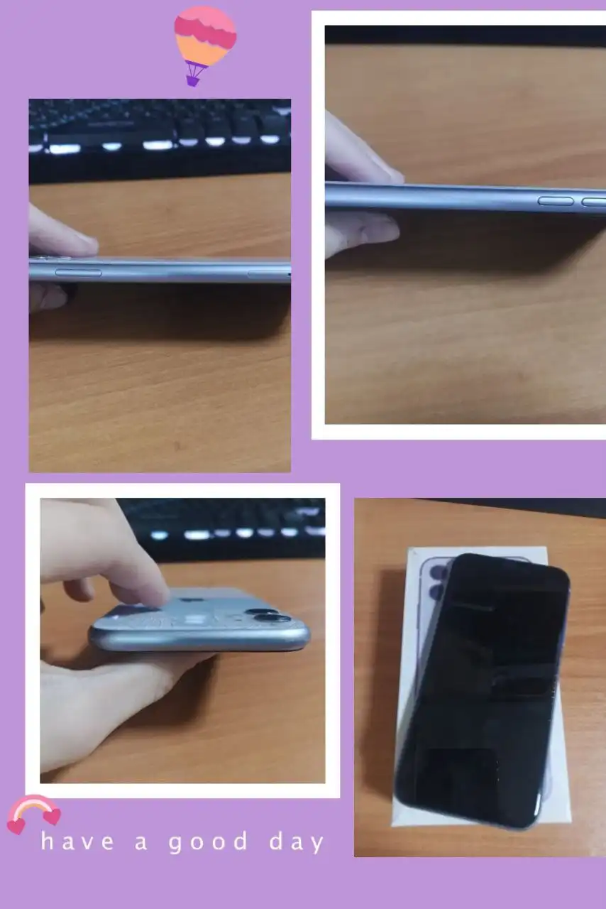 iPhone 11 64GB с заменённым экраном и трещинами на крышке