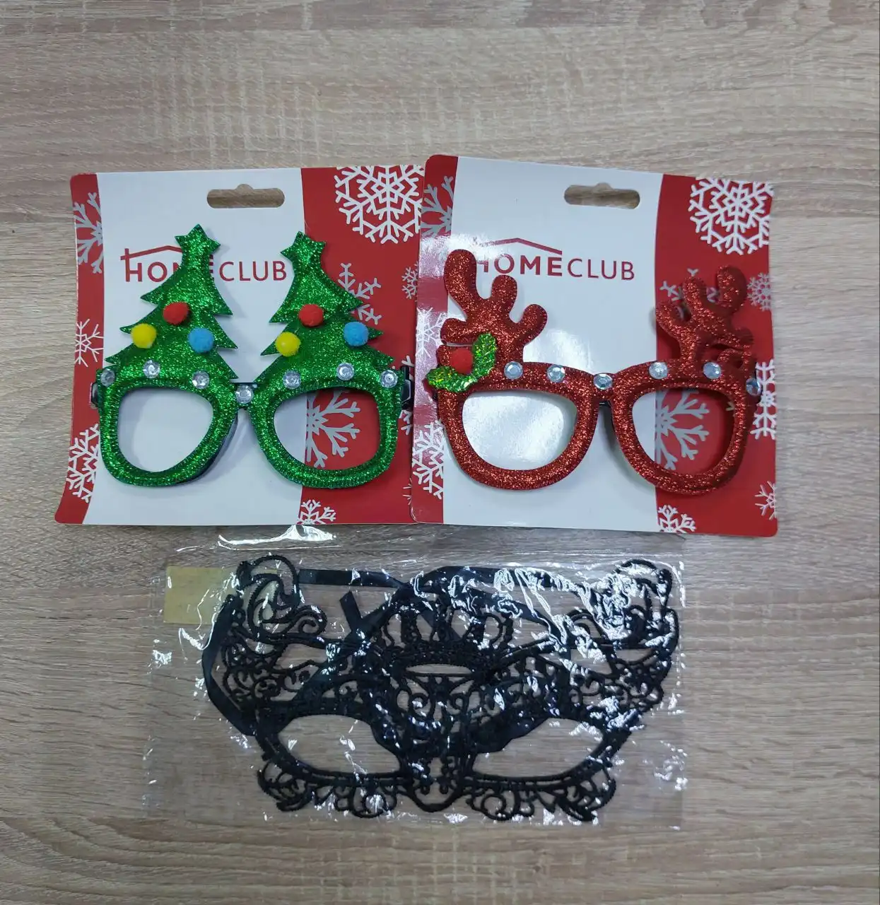 Карнавальные очки, маска и ободок с ушками