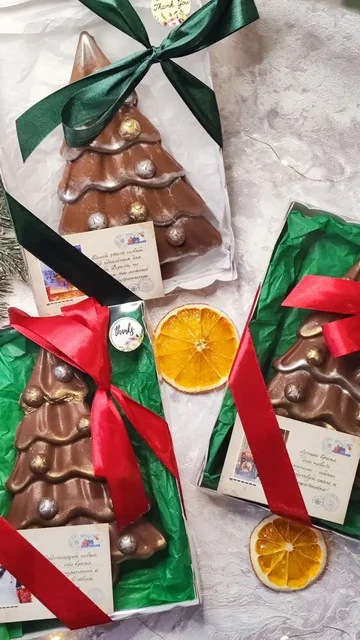 Подарочные наборы к Новому году: шоколадная елка, пряники, печенье, творожный штоллен - Хобби и отдых в Самара