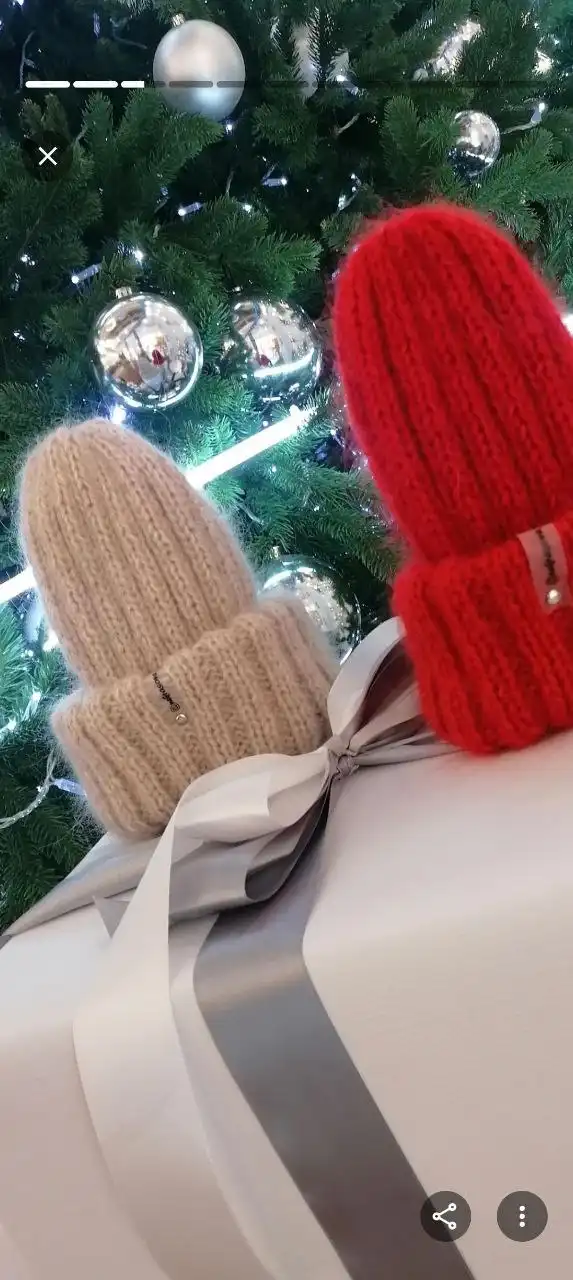 Мохеровые шапочки на заказ