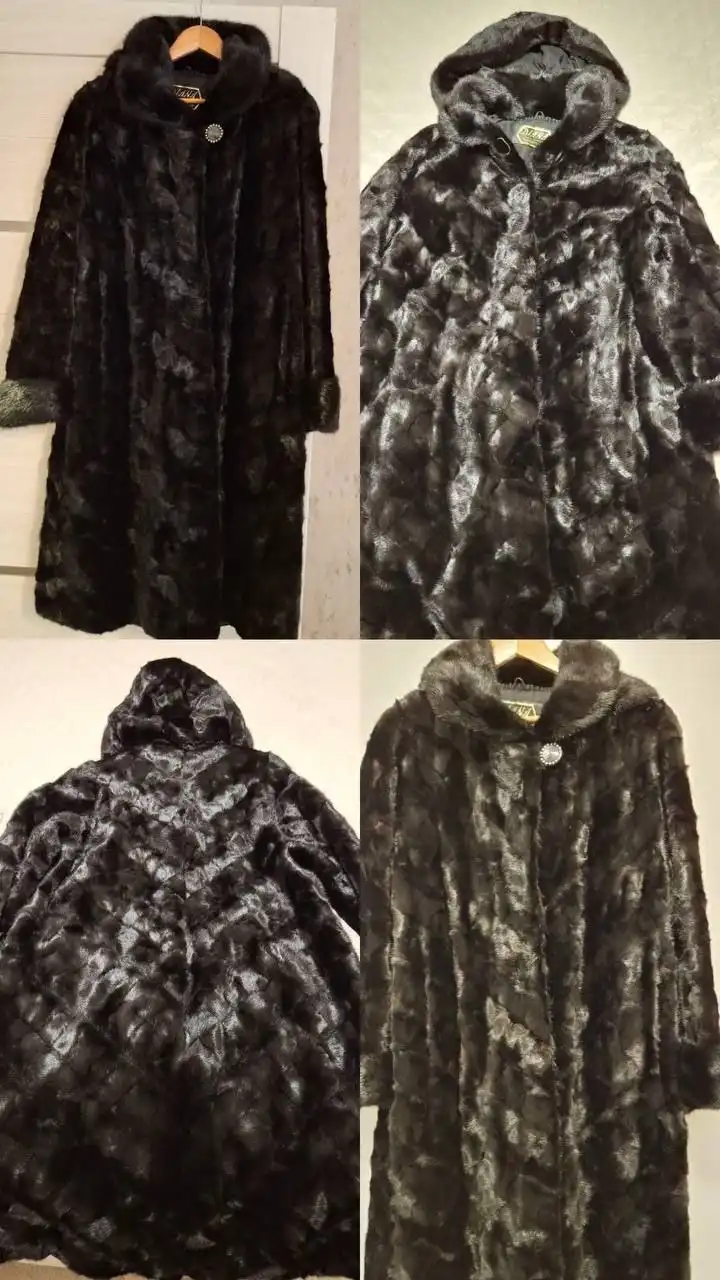 Продаётся шуба из норки с капюшоном