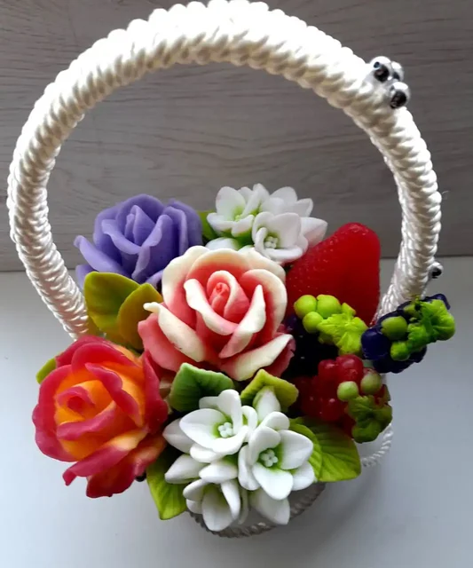 Букетики из ароматного мыла ручной работы в корзиночках - Рукоделие в Самара