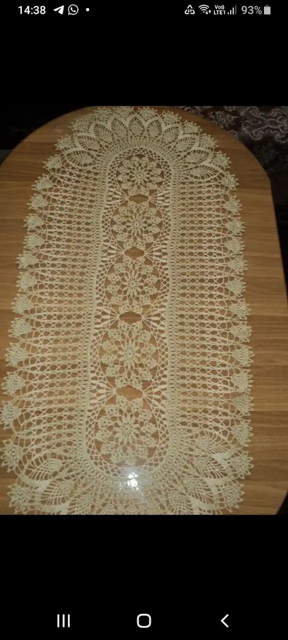 Ажурная дорожка ручной работы 140х46 см - Рукоделие (Барахолка) в Самара