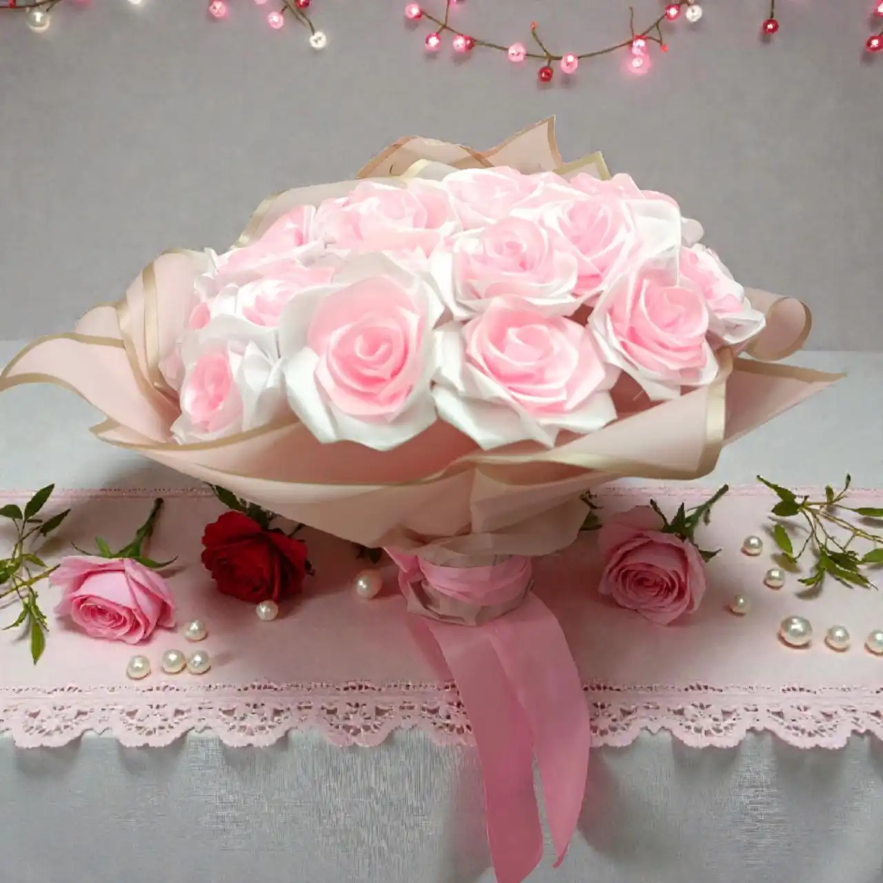 Букет из 31 розы из атласной ленты - Рукоделие (Хобби и отдых) в Самара