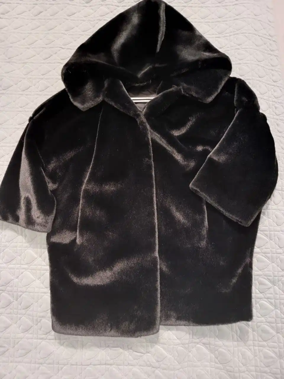 Шуба экомех черная XXL - Верхняя одежда (Одежда) в Самара