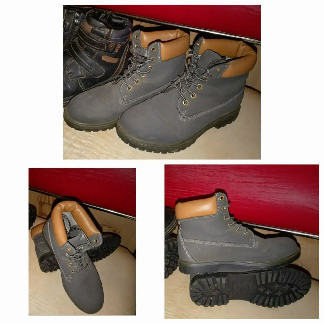 Продам ботинки серые б/у 38 размер - Обувь (Одежда) в Зубчаниновка