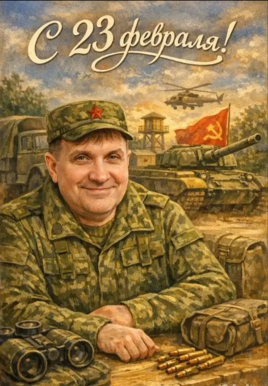 Стильные открытки на 23 февраля с помощью ИИ - Полиграфия (Услуги) в Самара