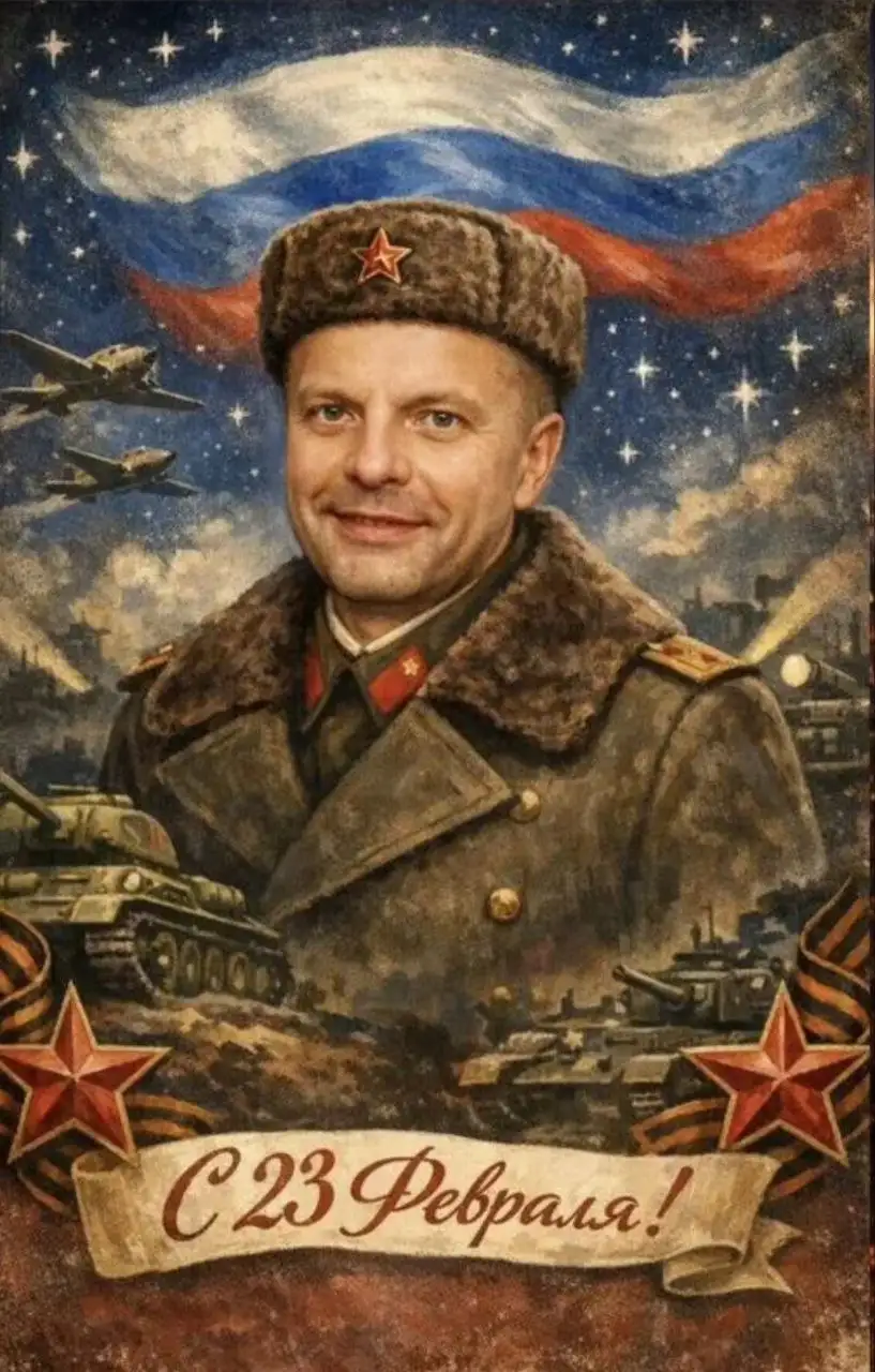 Стильные открытки на 23 февраля с помощью ИИ - Полиграфия (Услуги) в Самара