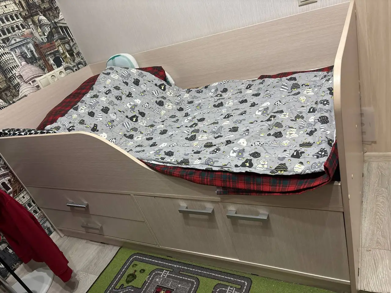 Кровать 80/160 с ящиками и матрасом в отличном состоянии - Мебель (Для дома и дачи) в Самара