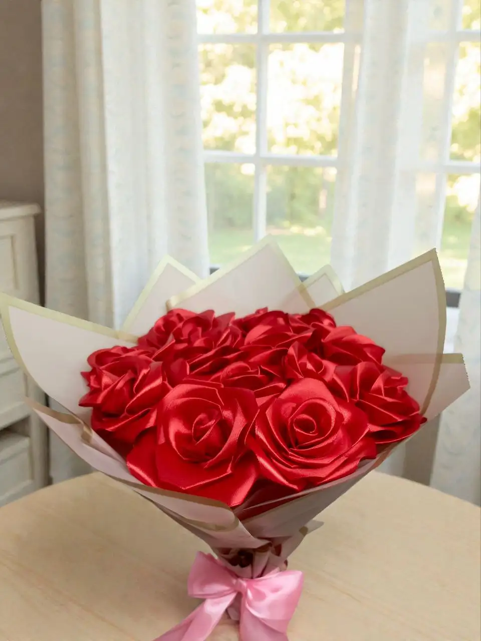 Букет из 13 атласных роз для декора интерьера - Рукоделие (Хобби и отдых) в Самара