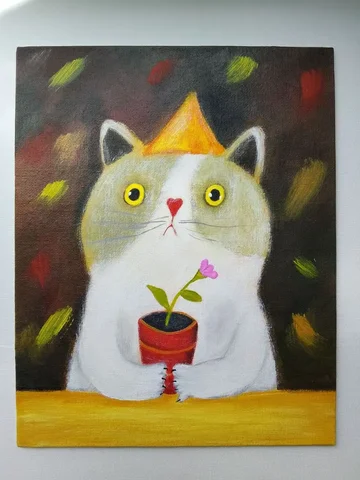 Картина Котёнок (акрил, холст на картоне) - Швейные машины в Самара