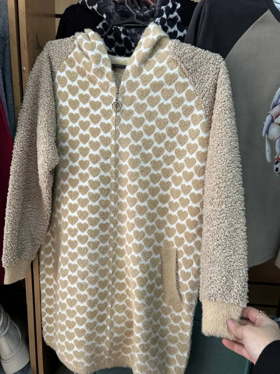 Кардиган теплый 56-58 размер черный, молочный, сиреневый - Верхняя одежда (Одежда) в Улан-Удэ